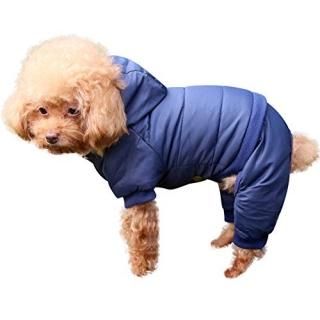 JoyDaog Fleece Lined Dog Coat with Detachable Hood and Detachable Hind LegsWarm 