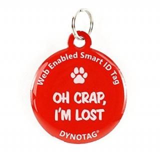 Dynotag Web Enabled Super Pet ID Smart Tag. Deluxe Coated Steel with DynoIQ & Li