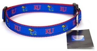 Kansas Jayhawks Ribbon Dog Collar - Small
