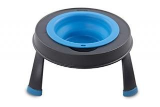 Dexas Pets Single Elevated Pet Feeder/Pet Bowl I.5 Cup Capacity Pro Blue Small