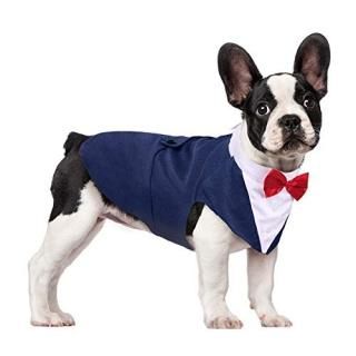 Kuoser Dog Tuxedo Dog Suit and Bandana Set Dogs Tuxedo Wedding Party Suit Dog Pr