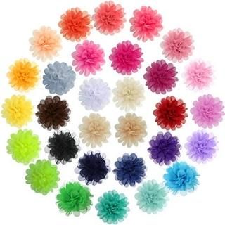 WILLBOND 30 Pieces Dog Collar Flowers Pet Flower Bow Ties Multi-Color Dog Charms