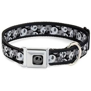 Dog Collar Seatbelt Buckle Nightmare Before Christmas Jack Expression Stack Blac