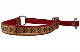 Genuine Leather 3/4 Wide Martingale Dog Collar Choker Fits 13-15.5 Neck