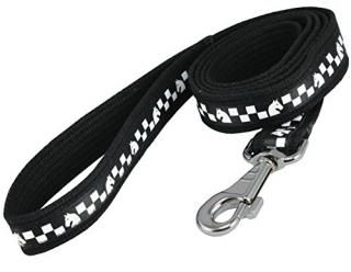 Cotton Web Dog Leash 4.5ft Long 1 Wide for Walks and Training Chessboard Pattern