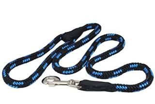 Dogs My Love Dog Rope Leash 4ft Long Large 4ft Long; 1/2 Diam 12mm Blue/Black