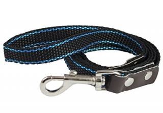 Heavy Duty Nylon Dog Leash with Leather Enforced Snap for Large Breeds 5 Ft