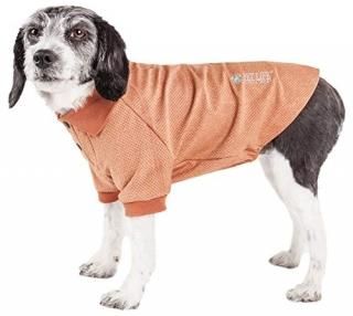 Pet Life Active 'Fur-Flexed' Relax-Stretch Wick-Proof Performance Dog Polo T-Shi