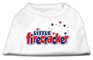 Mirage Pet Products 51-17-06 XLWT Little Firecracker Screen Print Shirts White X