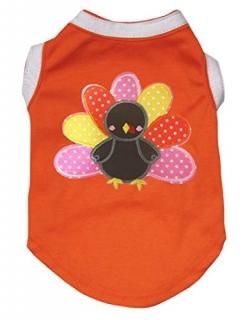 Petitebella Rainbow Turkey Puppy Dog Shirt Orange XXX-Large