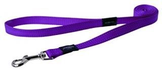 Rogz Utility Large 3/4 Fanbelt Fixed 6' Long Reflective Dog Leash Purple by Rogz