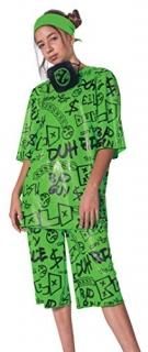 Billie Eilish Costume Official Green Oversize Top and Shorts for Kids Musical Ar