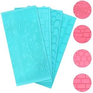 Silicone Embossed Textured Patterned Printing Moulds- Wood Brick Wall Cobbleston