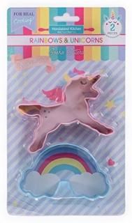 Cookie Cutters - Handstand Kitchen Rainbows and Unicorns 2-piece Cookie Cutter S