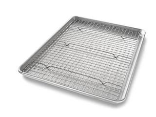 Half Sheet/Rack Set - USA Pan 1606CR Half Sheet Baking Pan and Bakeable Nonstick