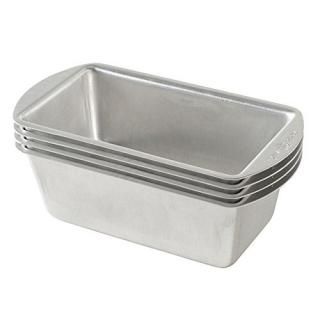 Nordic Ware Natural Aluminum Commercial Mini Loaf Pans Four 2-Cup Pans by Nordic
