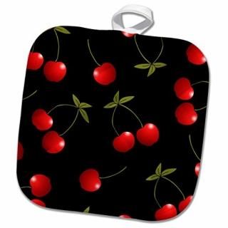 3dJanna Salak DesignsץȤȥѥ??꡼Juicy Red Cherries onۥ磻??Ĥ 8 x 8 phl