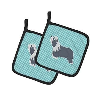 Caroline 's Treasures Bearded Collie Checkerboard֥롼Υڥݥåȥۥbb3717pthd7.5hx7.