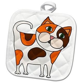 3dRose All Smiles ȥڥå  襤 ե󥭡 ꥳ ȥ Ĥ 8x8 Potholder phl_26395