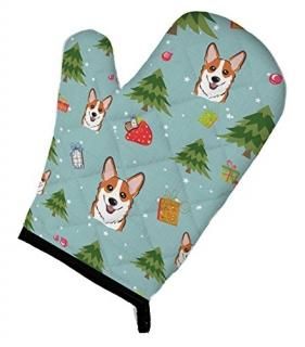 Carolines Treasures BB5043OVMT Christmas Red Corgi Oven Mitt
