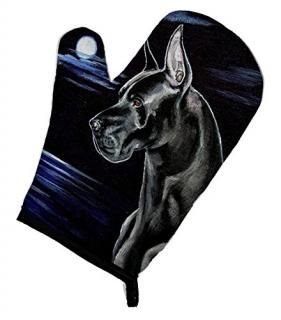 Caroline's Treasures 7060OVMT Black Great Dane in the Moonlight Oven Mitt Large 