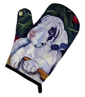 Caroline's Treasures 7172OVMT Christmas Tree with Harlequin Great Dane Oven Mitt