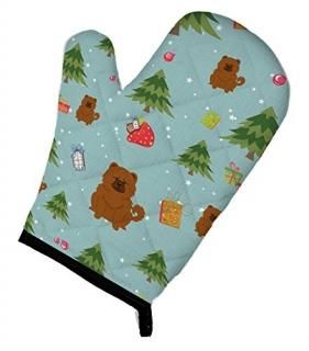 Carolines Treasures BB4802OVMT Christmas Chow Chow Red Oven Mitt
