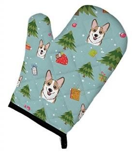 Carolines Treasures BB5042OVMT Christmas Sable Corgi Oven Mitt