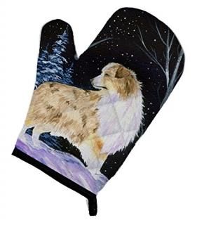 Caroline's Treasures SS8359OVMT Starry Night Australian Shepherd Oven Mitt Large