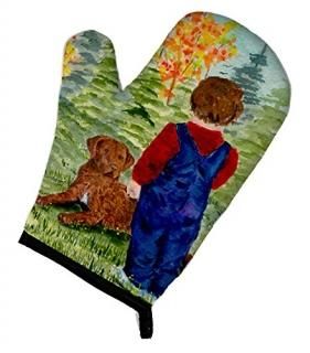 Caroline's Treasures SS8547OVMT Little boy with his Chesapeake Bay Retriever Ove