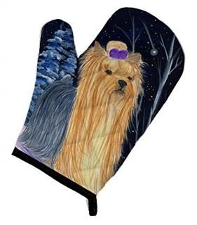 Caroline's Treasures SS8365OVMT Starry Night Yorkie Oven Mitt Large multicolor