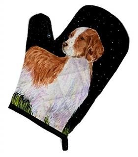 Carolines Treasures SS8482OVMT Starry Night Welsh Springer Spaniel Oven Mitt
