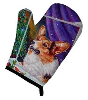 Carolines Treasures 7305OVMT Corgi Christmas Window Oven Mitt