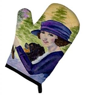 Caroline's Treasures SS8538OVMT Lady driving with her Pomeranian Oven Mitt Large