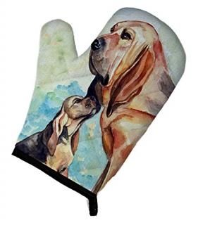Caroline's Treasures 7014OVMT Bloodhound Momma's Love Oven Mitt Large multicolor