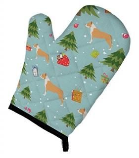 Carolines Treasures BB4878OVMT Christmas Staffordshire Bull Terrier Oven Mitt