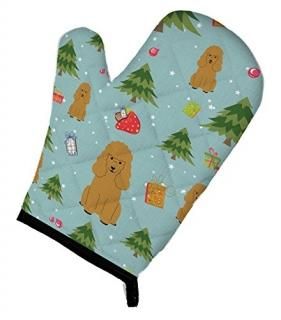 Carolines Treasures BB4729OVMT Christmas Poodle Tan Oven Mitt