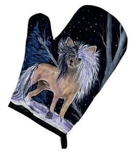 Caroline's Treasures SS8390OVMT Starry Night Chinese Crested Oven Mitt Large mul