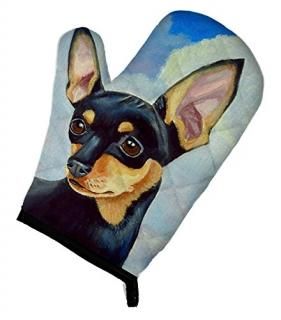 Caroline's Treasures 7073OVMT Min Pin Black and Tan Oven Mitt Large multicolor