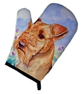 Caroline's Treasures 7007OVMT Airedale Terrier in Flowers Oven Mitt Large multic
