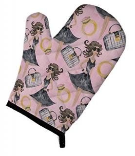 Caroline's Treasures BB7500OVMT Watercolor Fashion Diva on Pink Oven Mitt Large 