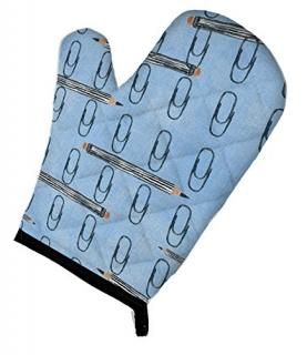 Carolines Treasures BB7540OVMT Watercolor Organized Paper Clips Blue Oven Mitt