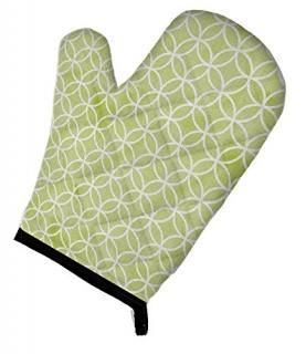 Carolines Treasures BB7493OVMT Gemoetric Circles on Green Watercolor Oven Mitt