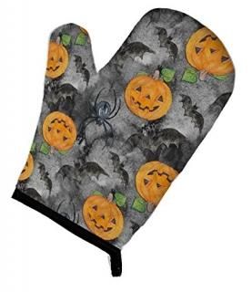 Caroline's Treasures BB7525OVMT Watecolor Halloween Jack-O-Lantern Bats Oven Mit