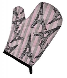 Carolines Treasures BB7509OVMT Watercolor Eiffel Tower & Stripes Oven Mitt
