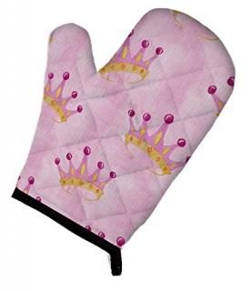 Carolines Treasures BB7546OVMT Watercolor Princess Crown on Pink Oven Mitt