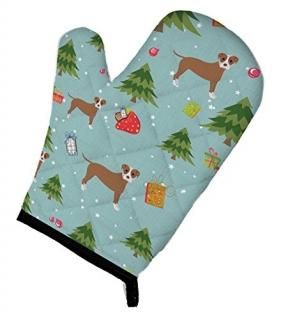 Carolines Treasures BB4986OVMT Christmas Staffordshire Bull Terrier Oven Mitt