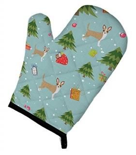 Carolines Treasures BB4932OVMT Christmas Brindle Chihuahua Oven Mitt