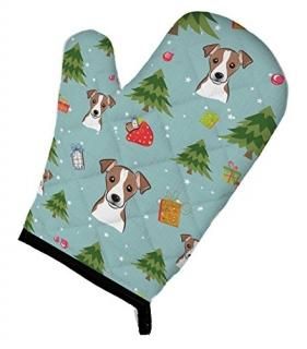 Caroline's Treasures BB5049OVMT Christmas Jack Russell Terrier Oven Mitt Large m