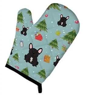 Carolines Treasures BB4669OVMT Christmas French Bulldog Brindle Oven Mitt